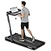 PowerMax Fitness JogPad-3 (4HP Peak) Motorized 2 in 1 Under Desk Treadmill for Home Workout | Walkingpad | Remote Control, Max user 110kg, Top speed 12 kmph, LED Display, Bluetooth,Speaker,ipad holder