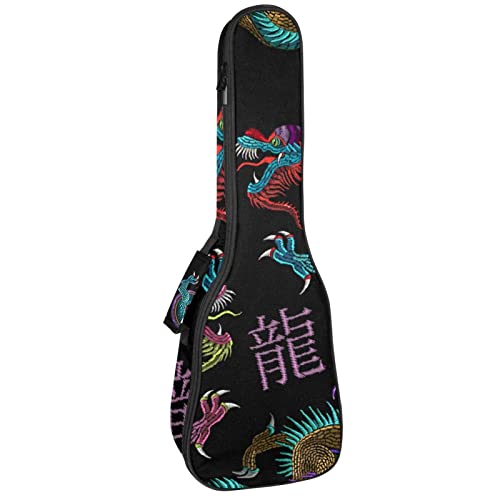Sac de transport pour ukulélé ténor et concert rembourré housse étanche dragon