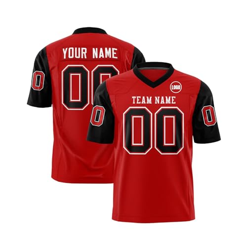 Genérico Camisetas de Rugby Personalizadas con Nombre del Equipo, número y Logotipo, Uniforme Fútbol Americano Impreso Personalizado para Adultos jóvenes y preescolares.