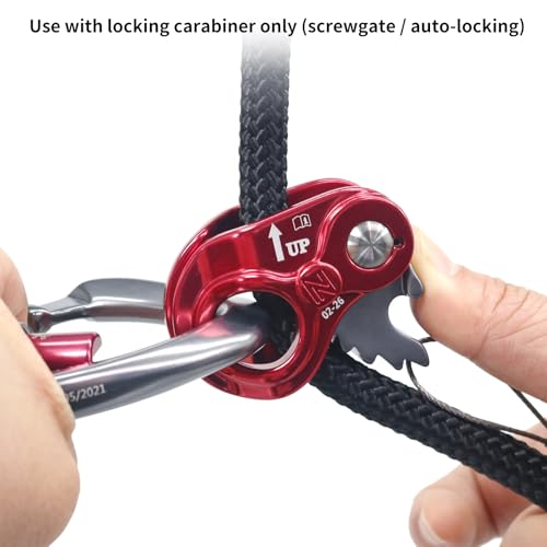 Image of NewDoar Rope Ascender Lightweight Rope Clamp Ascender Riser Adjuster Fits 8-13mm Rope Self-Locking Grip for Rock Climbing,Hunting,Protection Rescue,Rappelling,Arborist,Gear Equipment