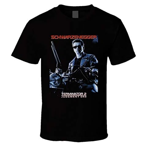 Terminator 2 Schwarzenegger 90's Retro Movie T Shirt L Black Cover