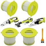 Picture of 4 Pack HEPA Filters Fit Ryobi 18V ONE+ Hand Vacuum Cleaners PCL704 Series, PCL705 Series, PCL700 Series, Also Fit HART 20-Volt Hand Vacuum HPHV34, HPHV33B, HPHV34B, HPHV33B and Fit Hoover BH57400V