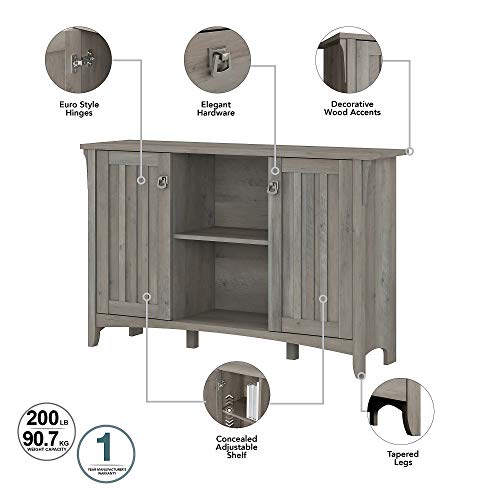 Bush Furniture Salinas Accent Storage Cabinet With Doors, Driftwood Gray #TOP3