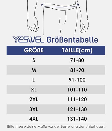 Schwarz und Navy - Detailansicht von YESWEL Bambus Boxershorts 6er Deal – Dealfoxx.de