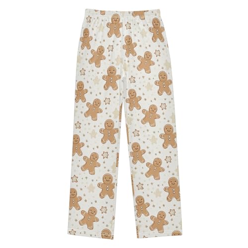 Boys' Pants Star Gingerbread Man White Long Bottoms Jogger Pants Elastic Waist Trousers with Pockets S-XL