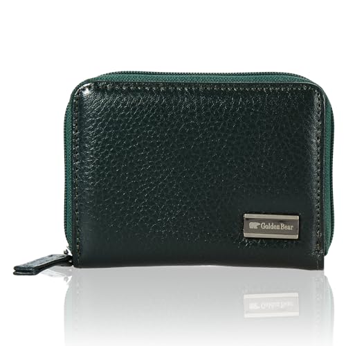 ゴールデンベア ファスナー 小銭入れ メンズ やわらかい 本革 牛革 シュリンクレザー コンパクト ミニ 小さい ミニマリスト ポケットに入る icカード 免許証 定期券 ガバッと開く 仕切り ギフト プレゼント ラッピング Golden Bearのサムネイル