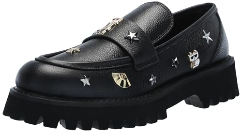 Image of Karl Lagerfeld Women's Gaston Lug Sole Loafer with Pin Embellishments