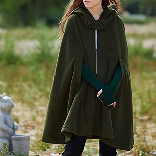 Kuluzego Womens Cardigan Front Cloak Jacket Hoods Cape Shawl Wraps Trench Coats for Women Fall Winter Cloak 2025 Fashion Y2K2