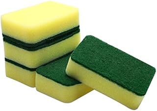XYZOOM 5pcs Scouring Pads Non-Scratch Scouring Sponge Scrub Pads 4.1 X 2.4 Inch for Scouring Kitchens, Dishwashing, Green(cc743 7010c 6e9ce 20f82 6f39d 75d6a