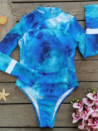 Image of AARAM Stylish Premium Women's One Piece Swimsuit with Cover Ups Wrap Skirt Sarong Retro Floral Print Monokini Tummy Control Swimwear, Printed Swimming Costume for Women Beach Wear