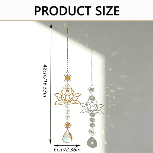 Suncatcher Crystal, Suncatcher Prism for Home, Crystal Pendant Decoration, Hanging Glass Suncatcher, for Bedroom Living Room Balcony Garden Party Wedding — view 2