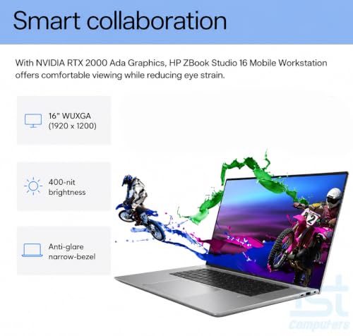 Image of HP ZBook Studio G11 Laptop, NVIDIA RTX 2000 Ada 8GB, Intel Ultra 7 155H