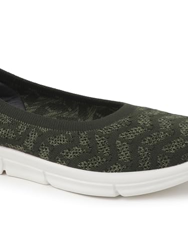 Image of Carlton London Women's Breathable Lightweight Everyday Patterned Ballet Flat