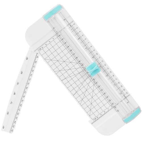 Flintronic Papierschneider, A5 Mini-Papierschneidegerät, Tragbare Papierschneidemaschin mit Automatischem Sicherheitsschutz, Schneidemaschine Papier Cutter für Scrapbooking,Karten,Bastelpapier,Fotos