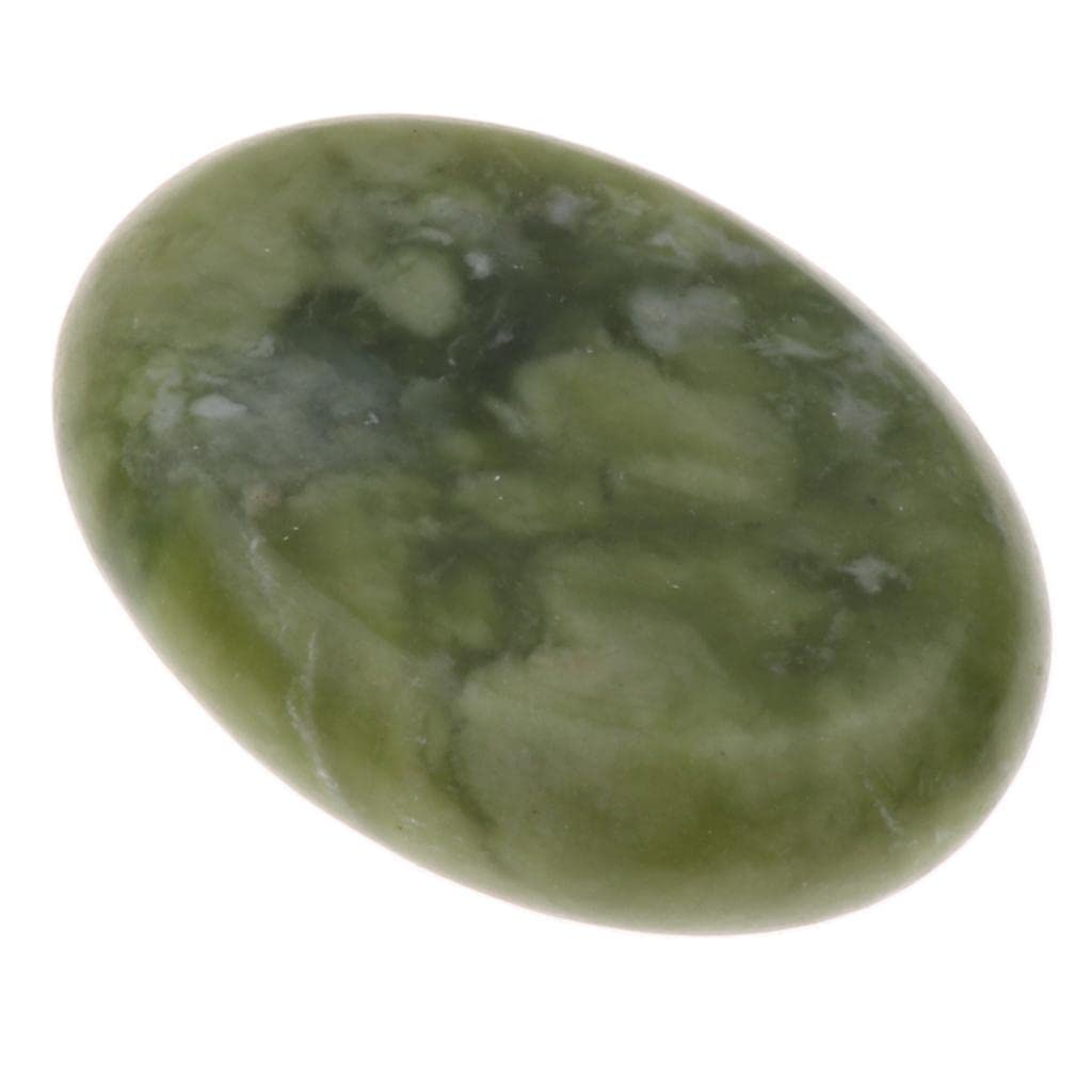 Jojomis 6 piezas de piedra de masaje caliente de jade para el cuerpo facial, piedra caliente, masaje de spa, 6 x 8 cm
