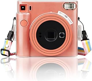 MUZIRI KINOKOO Fuji SQ1 Case Clear - Protective Case Compatible for Fuji SQ1 Square Instant Camera - with Shoulder Strap - Transparent