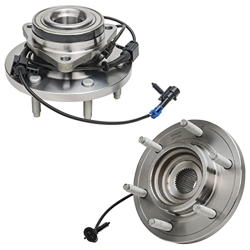 Detroit Axle - 2 Front Wheel Bearing Hubs for 2006-2010 Hummer H3 2009-2010 H3T, Pair Wheel Bearing and Hubs Assembly Set Replacement 2007 2008 2009