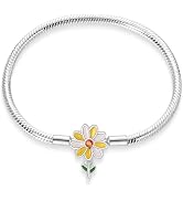 Pandach 925 Sterling Silver Charm Bracelet For Woman Basic Butterfly Heart clasp Snake Chain Brac...