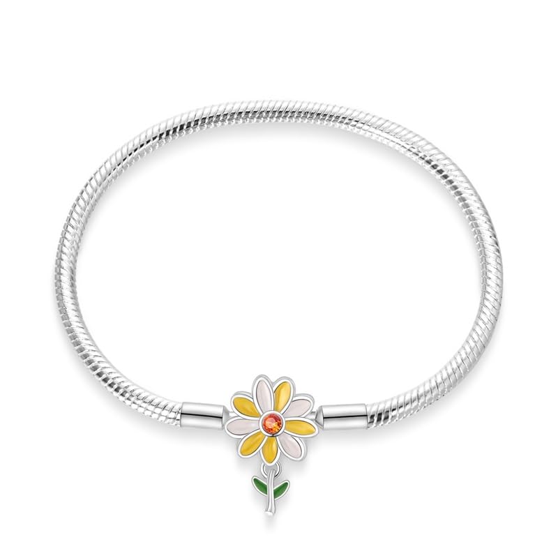 TINSLO Damen Armband 925 Sterling Silber, Armbänder mit Herz Verschluss Moments Schlangen Gliederarmband Armkette Valentinstag Muttertag Geburtstags Weihnachten Geschenk für Frauen Freundin Mama