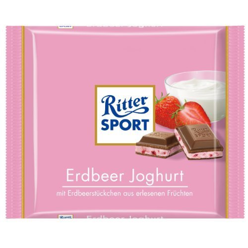 Ritter Sport Strawberry Yogurt-Pack of 3 by Ritter Sport