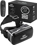 VR Headset for iPhone & Android - for Kids & Adults | Includes BT Remote Controller + Built-in...