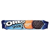 La galletas de cacao Oreo Spooky acompañadas de la deliciosa crema de vainilla de color naranja, crean la perfecta combinación para servir como un irresistible tentempié en Halloween, para picar como snack o para disfrutar de un sabroso descanso.