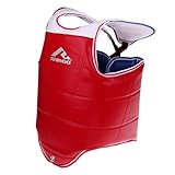 Baosity Unisex Taekwondo Chest Guard Martial Art Chest Body Protector Vest Armour for MMA, Muay Thai, Boxing, Sanda, Training and Competition - Red+Blue, L