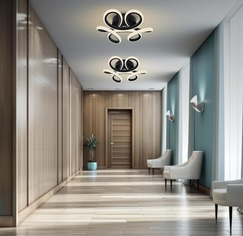 Image of Illiana 22W Modern LED Ceiling Light, Round Wave Design, 3 Color Modes (Warm, Cool & Natural White), Decorative Light for Living Room, Bedroom, Office & Dining Area