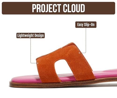 Image of Project Cloud 100% Genuine Leather Sandals Women Flats For Women (Jannel)