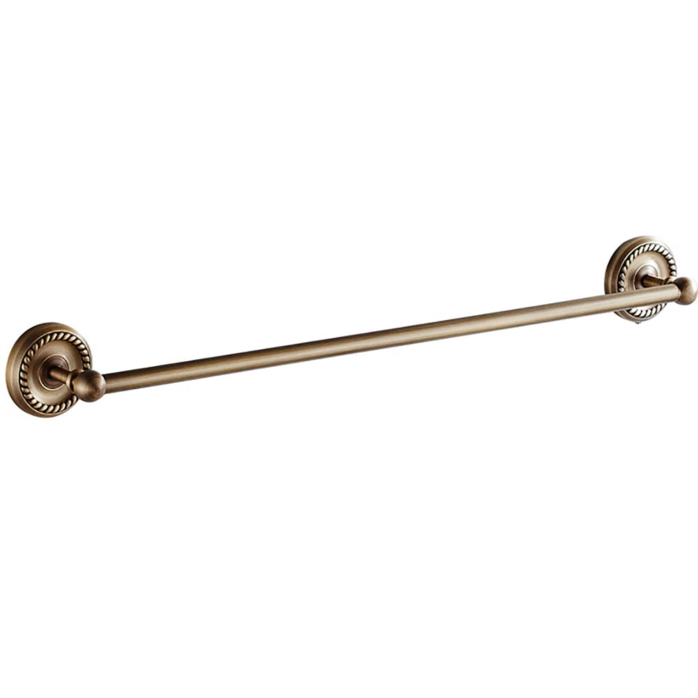 Barre porte-serviettes laiton antique vintage de 60 cm murale