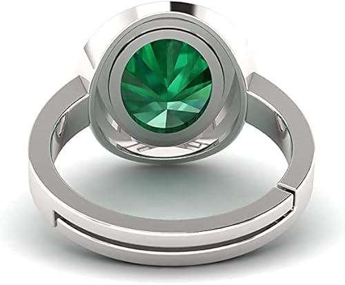 Vista 2 de Anillo de plata de ley 925 con esmeralda colombina natural, hecho a mano para mujer, piedra natal de mayo, anillo minimalista, regalo para ella