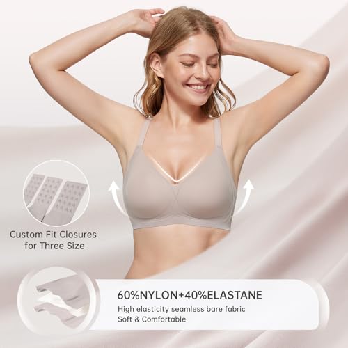 Image of OEAK Women Seamless Bra No Underwire Push Up Anti Sagging Bralettes Everyday Supportive Racerback Bras (32A to 40D /42B)
