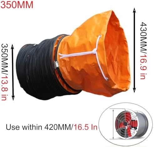 High-Temperature Flexible PVC Duct Hose for Ventilation - Perfect for Workshops, Garages, Basements, Farms, Tunneling, and Industrial Applications