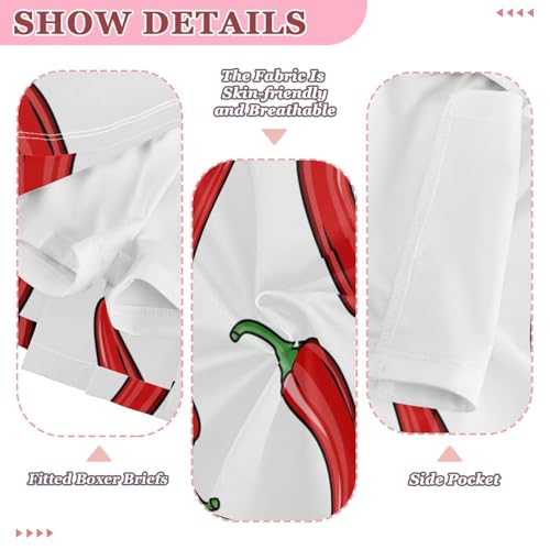 High-Waist Toddler Skirts Red Chili Peppers on White Girls' Athletic Skorts for Running X-Small3