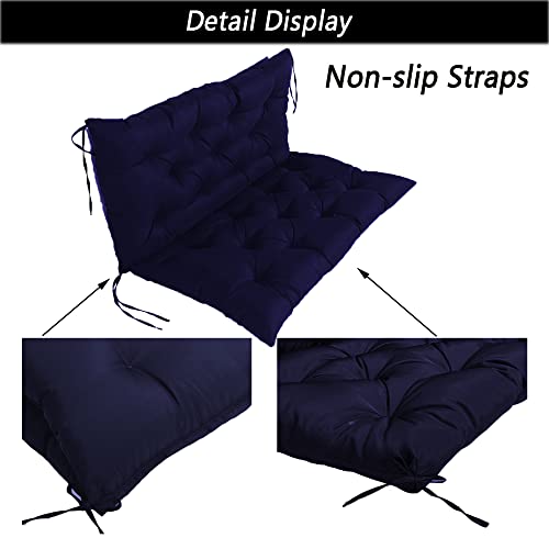 Sangles de rechange imperméables pour banc 2/3 places – Coussins épais et lavables pour terrasse, jardin et porche – Cushs gris 150 x 100 x 10 cm