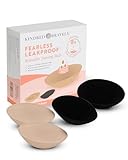 Picture of Kindred Bravely Fearless Reusable Nursing Breast Pads, Ultra Absorbent, Leakproof, Washable (4 Pack, Beige/Black)