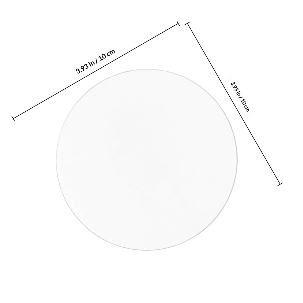 Lente in Vetro Biconvessa 10 Cm Diametro Lunghezza Focale 300 Mm, Lente Ottica per Esperimenti Scientifici e Laboratori Didattici, Vetro Trasparente Bordi Smussati per Imaging