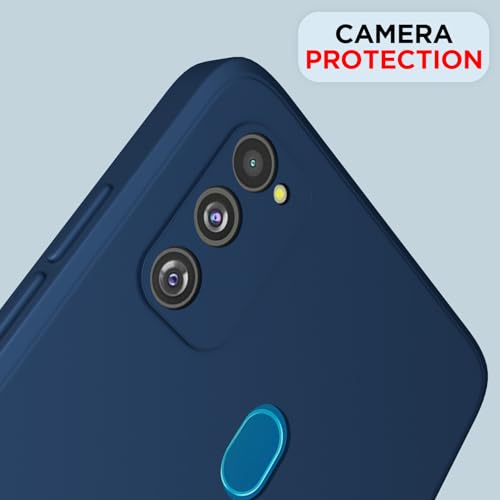 Image of Outlouders Back Cover for Samsung Galaxy M21 / M30s / M21 2021 | Camera Protection | Durable Soft Matte Silicone Bumper Case (Blue)