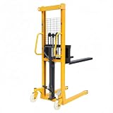 Lagerhäuser Handhydraulischer Stapler 1T, 100 cm Gabel, verstellbare Breite mit Schwenkrädern zur Lagerung