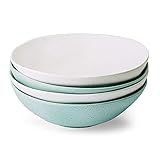 BIZOYG Cuenco Cereal de bambú orgánico 4-Set 2X Marfil 2X Gris Petróleo 16 x 6 cm de Redondo 500 ml I Vajilla ecologica bambú Tazón Decorativo de Madera Cuenco ensaladera tazón