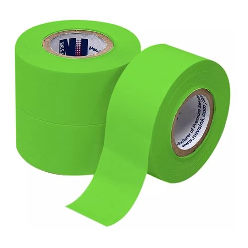 Nev's Ink TC-10-Cinta de etiqueta verde, 1" de ancho, 500" de largo, color verde (caja de 12)