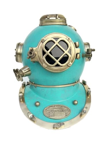 Vintage-Style Scuba Italian Green Diving Helmet | US Navy Mark V Divers Helmet