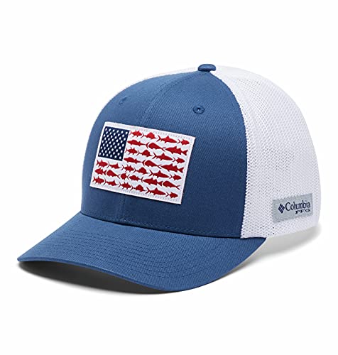 Columbia Unisex PFG Fish Flag Mesh Ball Cap, Night Tide/White, L/XL by Columbia - Used condition - Image 3