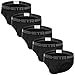 Produktbild BSHETR Herren Slip Baumwolle Unterwäsche in Mehreren Farben (5er Pack) (Schwarz (5 Stück), XL)