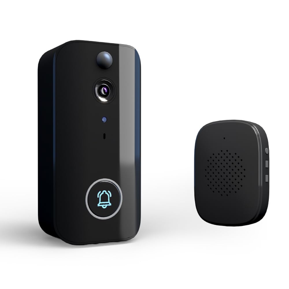 Smart Doorbell Ring Door Camera with Motion Detection WiFi Wireless Video Bell Camera Rechargeable Video Intercom Doorbell...