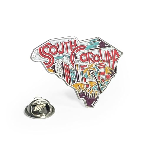 South Carolina Enamel Lapel Pin – US State Souvenir Collectible | Travel Gift, Backpack or Hat Accessory – Great Commemorative/Promotional Gift