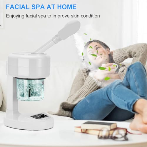 JOSTZHXIN Facial Steamer Nano Ionic Face Steamer with Extendable Arm,Portable Facial Steamer 360°Rotating Nozzle Esthetician Steamer for Personal Care at Home or Salon - Image 6