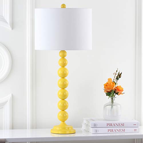 Safavieh Lighting Collection Jenna Modern Contemporary Yellow Stacked Ball 32-Inch Bedroom Living Room Home Office Desk Nightstand Table Lamp Set Of 2 (Led Bulbs Included) #TOP6