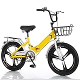 Bicicleta Plegable Bicicleta Plegable Bicicleta Urbana de 22 Pulgadas Acero con Alto Carbono Niño Y Niña Bicicleta Grande Bicicleta 7-16 Años