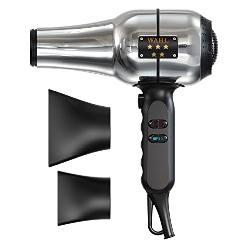 WAHL Asciugacapelli professionale, strumenti professionali per lo styling, potente 2200 Watt, pulsante Cool Shot, 3 impostazioni di calore e 2 velocità, 2 ugelli concentratori, cavo 3M, passante per